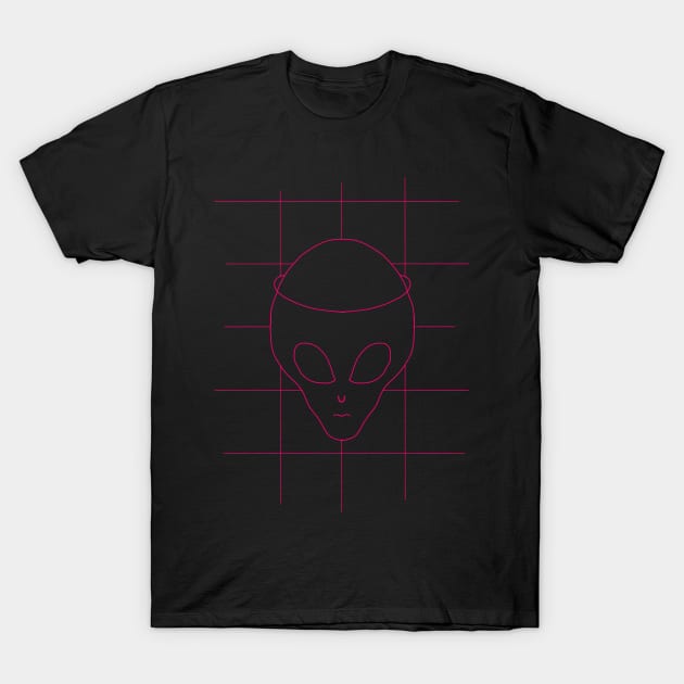 GRID DRAWING Alien Alien with a halo? T-Shirt by Namwuob